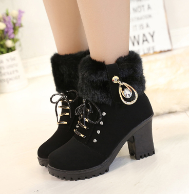 Chunky Heel Martin Boots Image 2