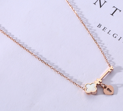 Platinum Four-Leaf Clover Necklace