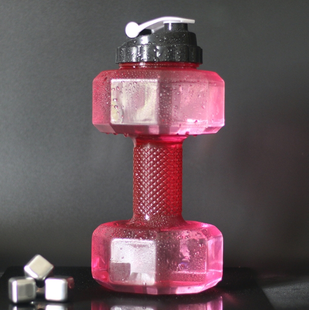 Dumbbell Water Bottle Blue