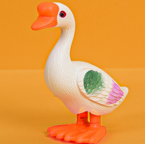Vibrant Design of Clockwork Big White Goose