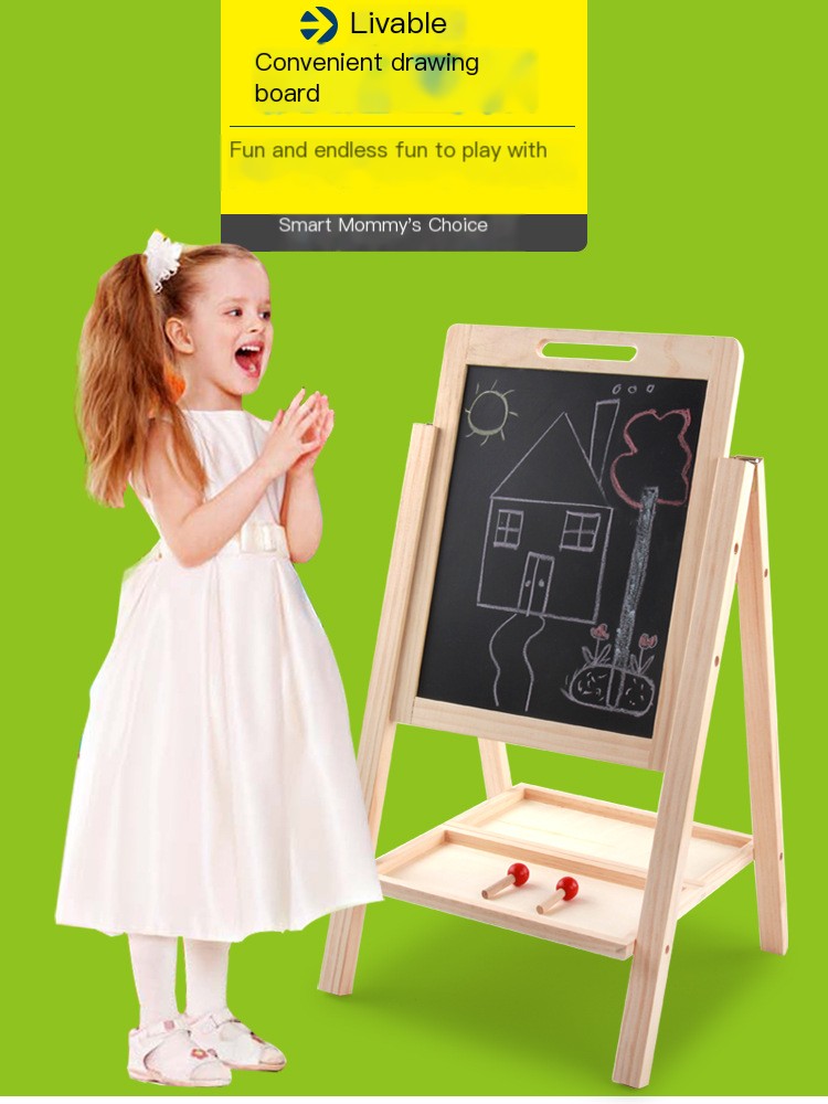 Wooden Dual-Sided Writing Board Image 1