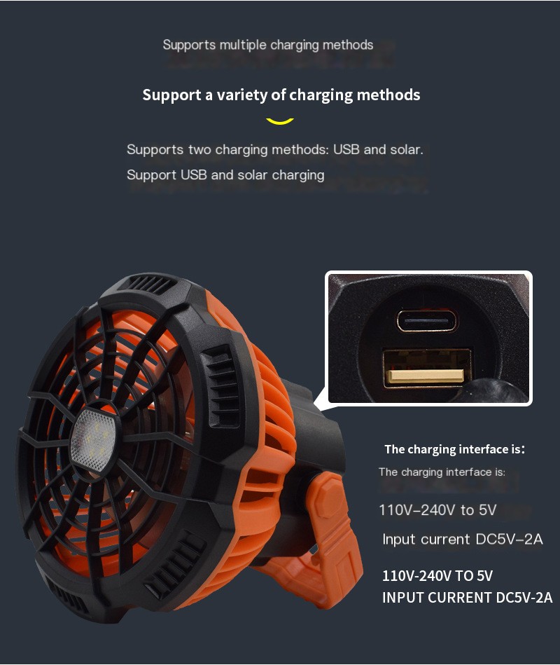 Portable Fan in Use
