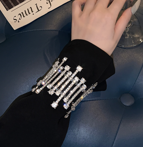 Silver Full Diamond Stretch Bracelet