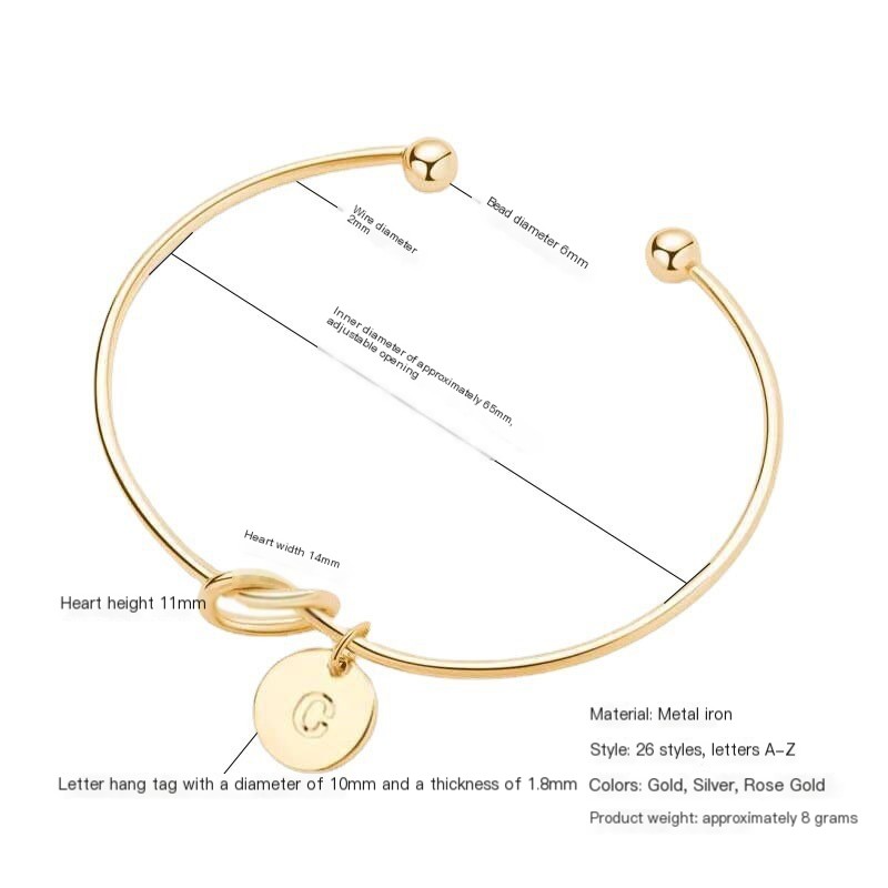 Twisted Heart Metal Bracelet Image 1