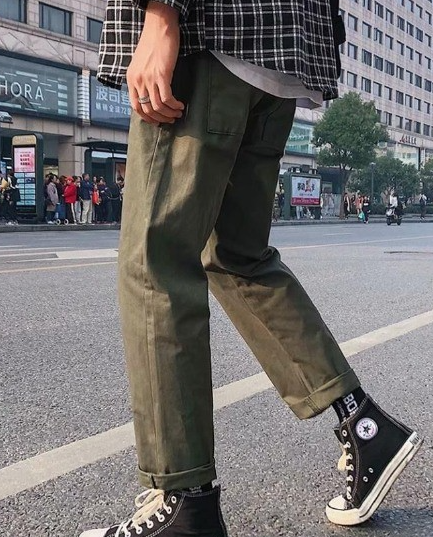 Casual Pants Solid Color Overalls