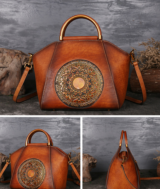 Orange Brown Tote Bag