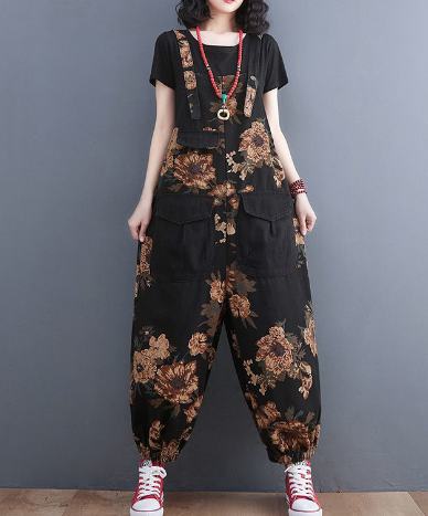 Vintage Oriental Floral Jumpsuit 3