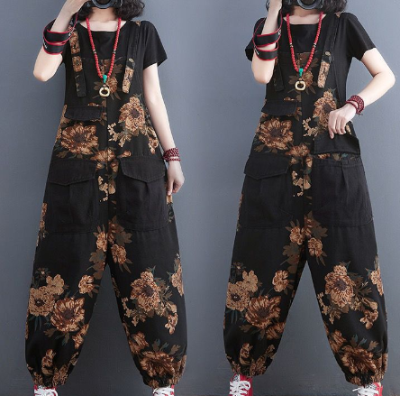 Vintage Oriental Floral Jumpsuit 7