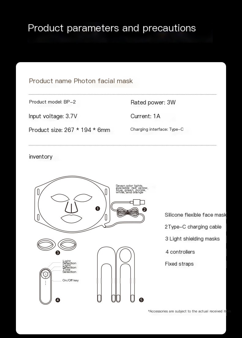 LED Color Light Facial Mask