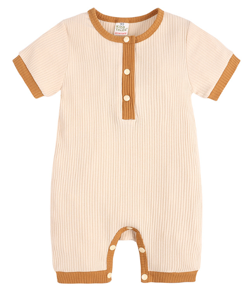 Fashion Solid Color Baby Romper Image 4