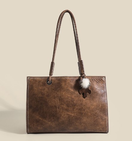 Single Shoulder Tote Bag - Black