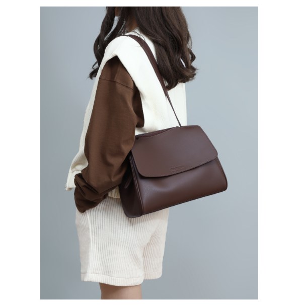 Blue Woolen Plaid Shoulder Bag