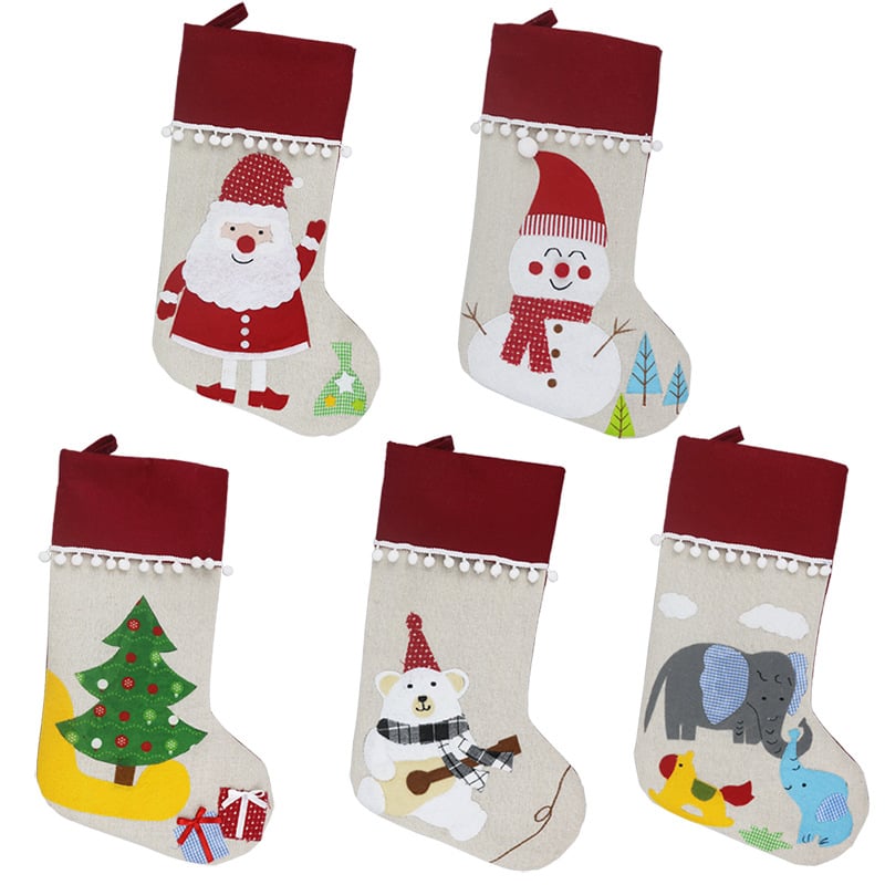 Christmas Socks, Gift Bags Children's Christmas Decoration, Gifts Socks Christmas Tree Pendants image