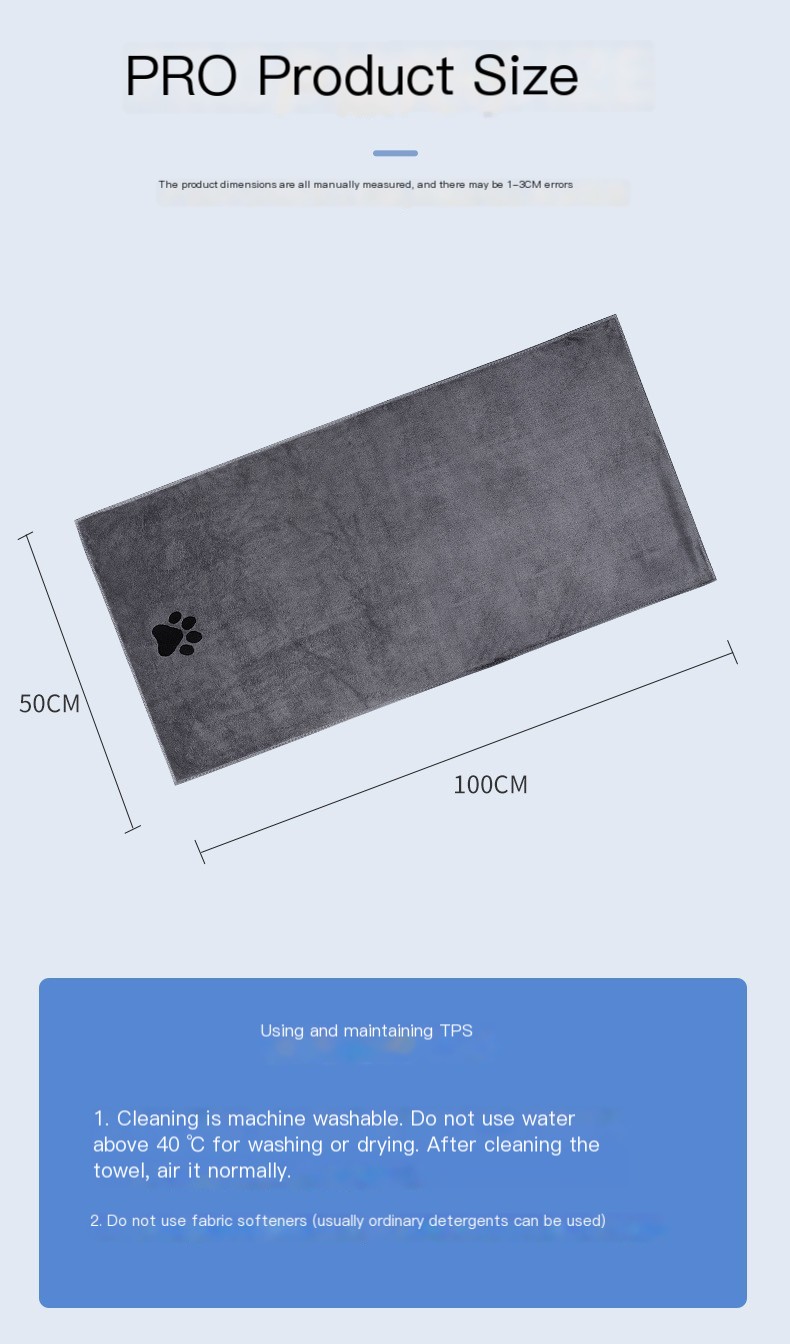 Universal Bath Towel for Cats and Dogs 1