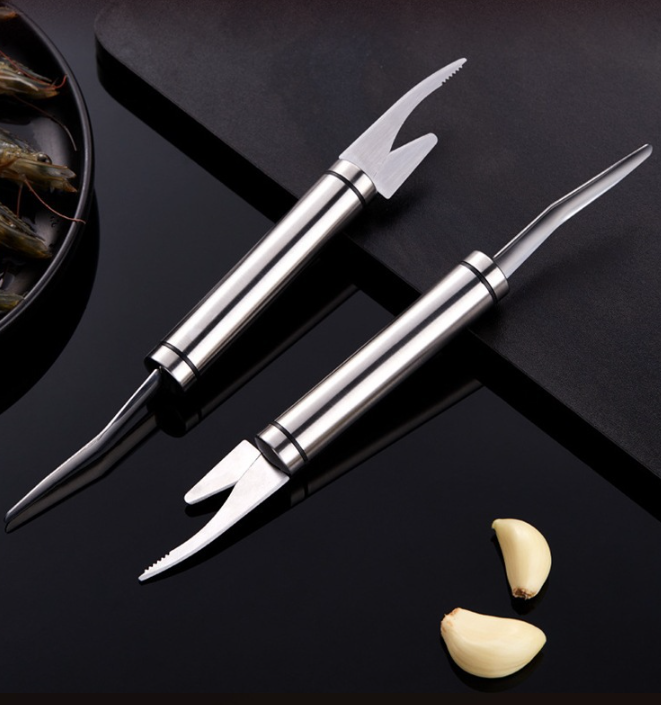 Shrimp Peeler in Use