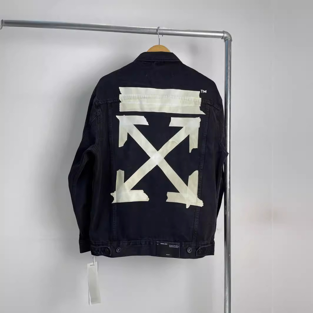 Black Denim Jacket Back View