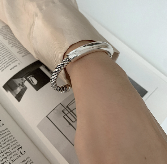 Sterling Silver Bracelet Retro Old Matte Handmade