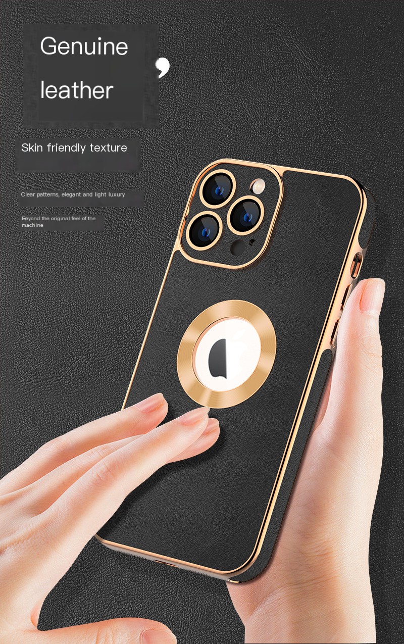 Imagen 3 de la funda para teléfono de cuero galvanizado