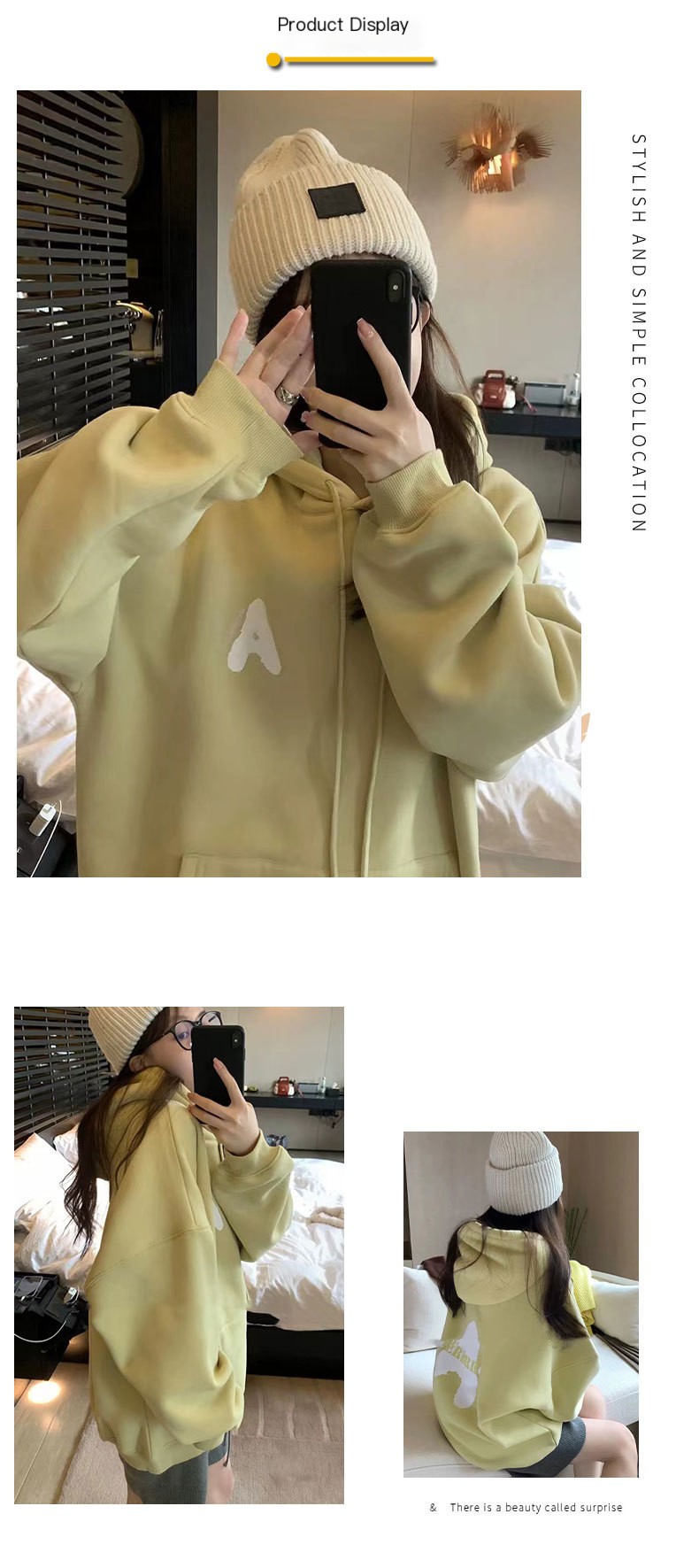 Women's Design M Foam Letters Hoodie - Image 2