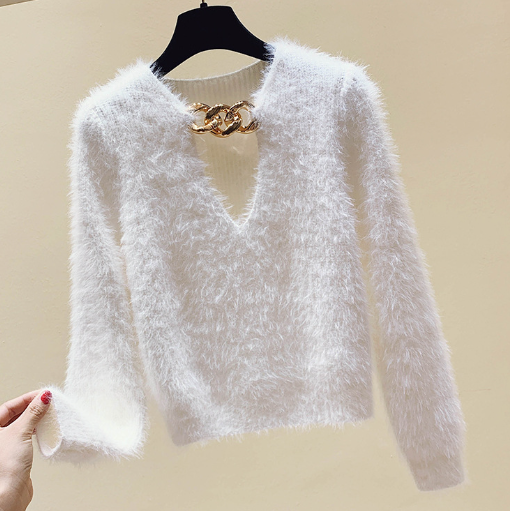 White Short Sweater