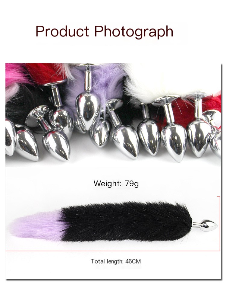 White Fox Tail Silicone Plug