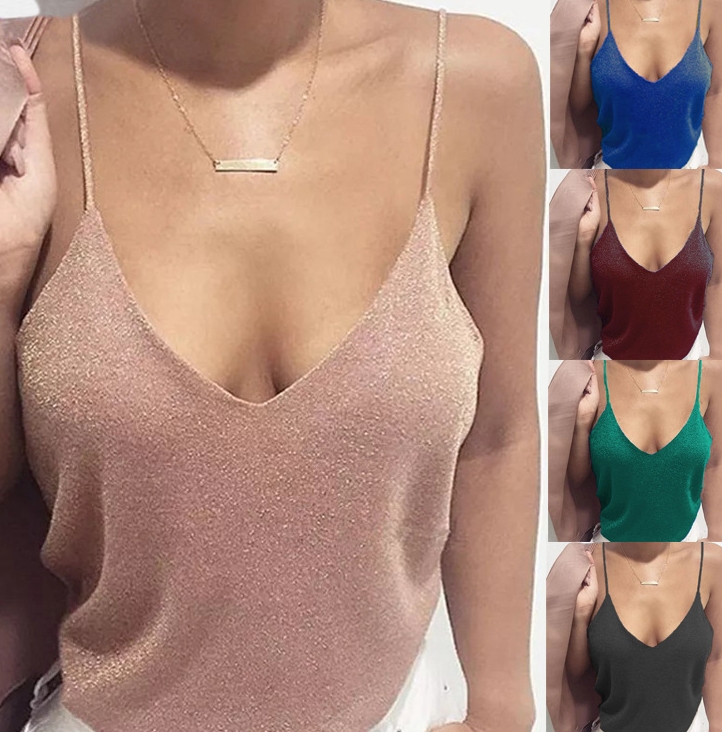 Hot Gold V-neck Camisole