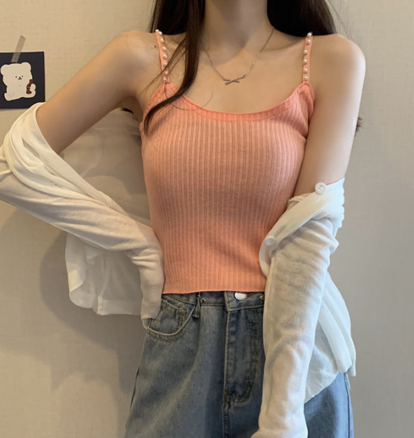 Pearl Sling Knitted Beauty Vest Image 6