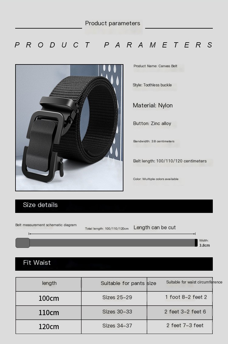 Men's Automatic Buckle Belt - Black