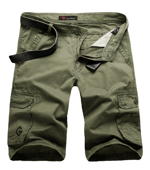 Men's Solid Color Five-Point Pants Detail 3