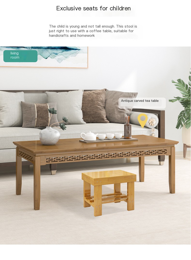 Bamboo Small Stool Image 9