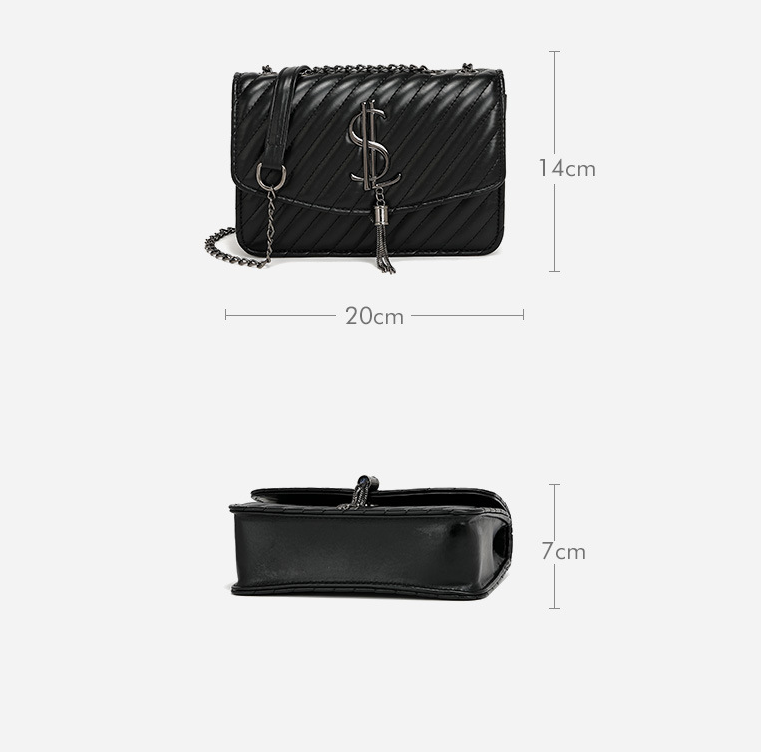 Chic Chain Shoulder Bag Blue