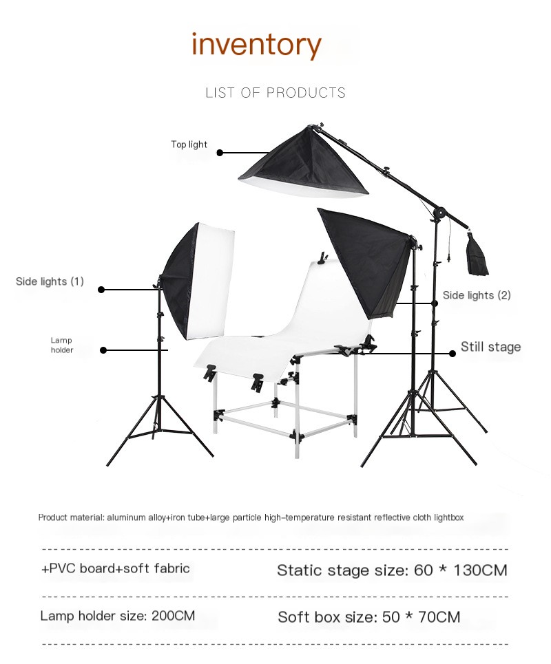Product photography with softboxes