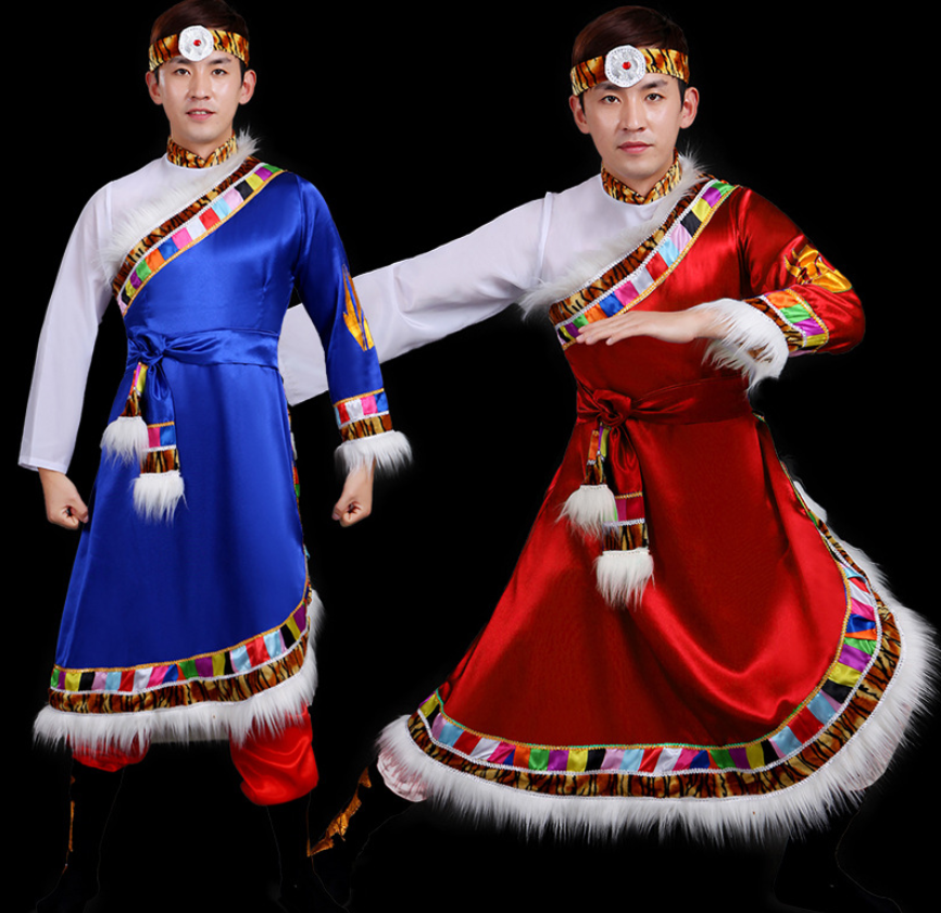 Tibetan Dance Costume Blue
