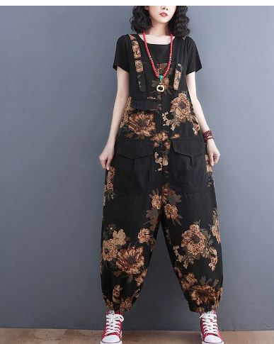 Vintage Oriental Floral Jumpsuit 6