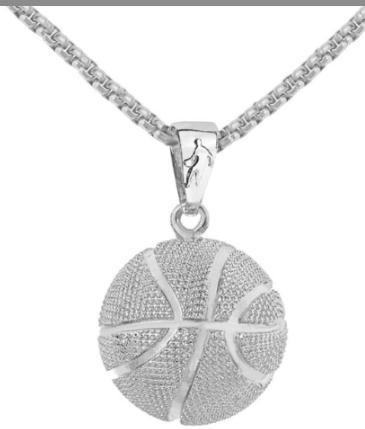 Basketball Pendant Necklace