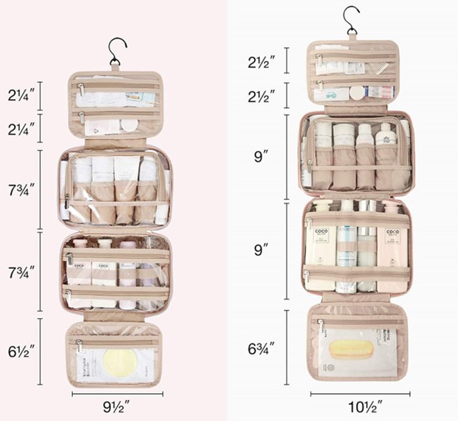 Large Waterproof Cosmetic Bag in Use