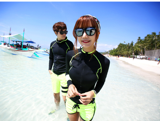 Couples Color Block Bikini 3