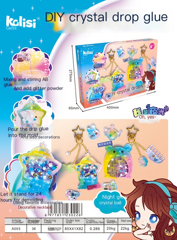 DIY Crystal Drop Glue Toy Set image 1