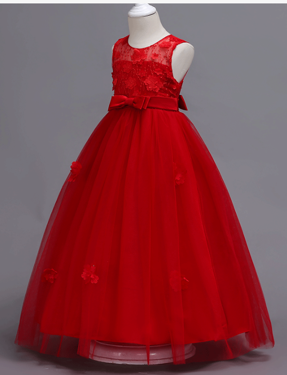 Children's Floral Sequin Princess Dress - Image 5