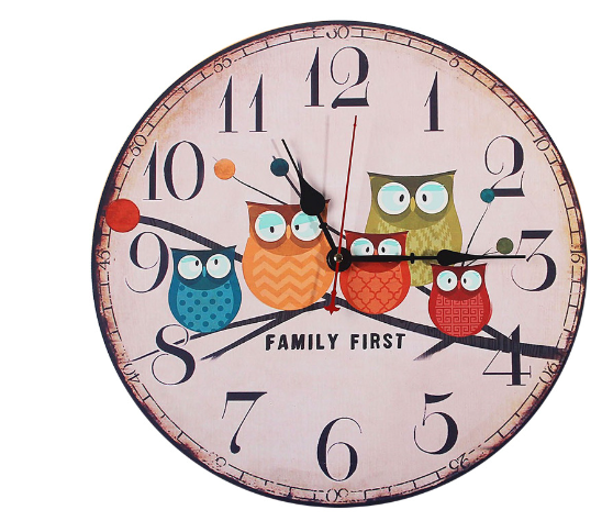 Owl Wall Clock 12