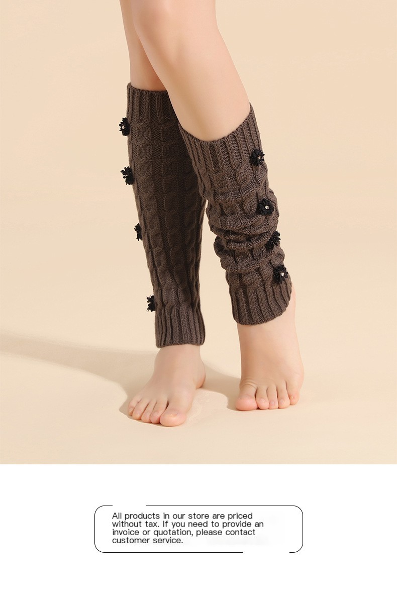 Sweet Knitted Christmas Flower Socks 11