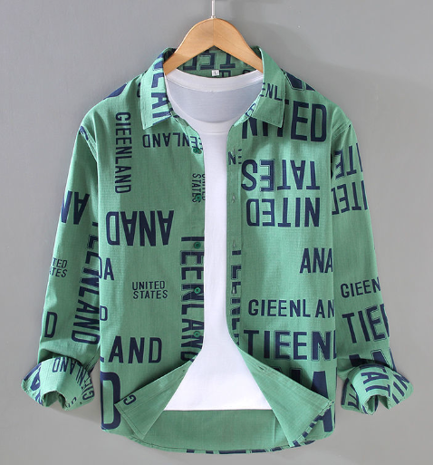 Men's Trending HQ Letter Print Shirt