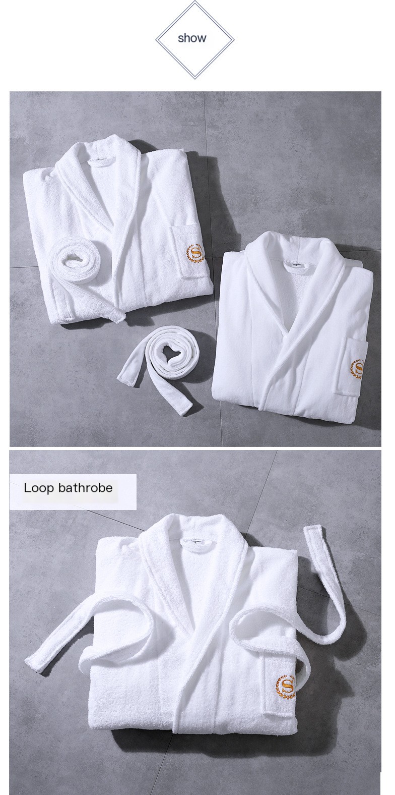 Elegant White Bathrobe Design