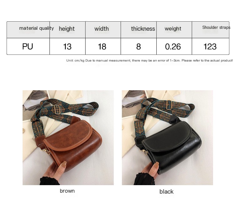 Retro Shoulder Bag Black