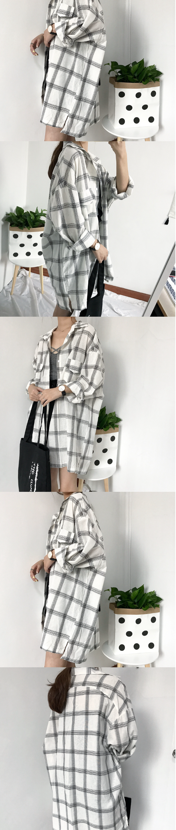Irregular Plaid Top Image 3