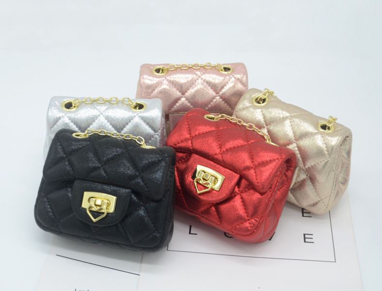 Child's Handbag Pink Square Lock