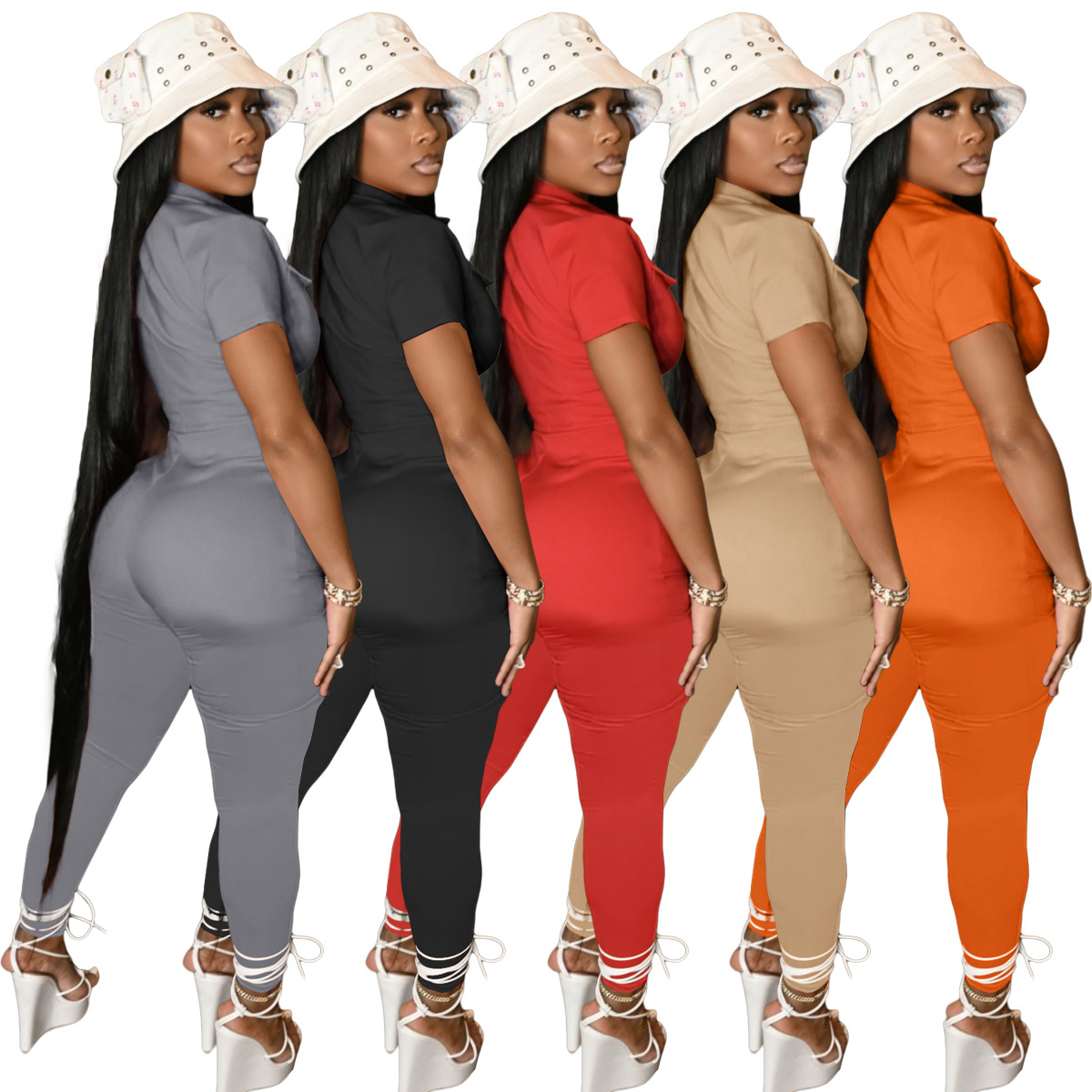 Women's Casual Short Sleeved Jumpsuit 5