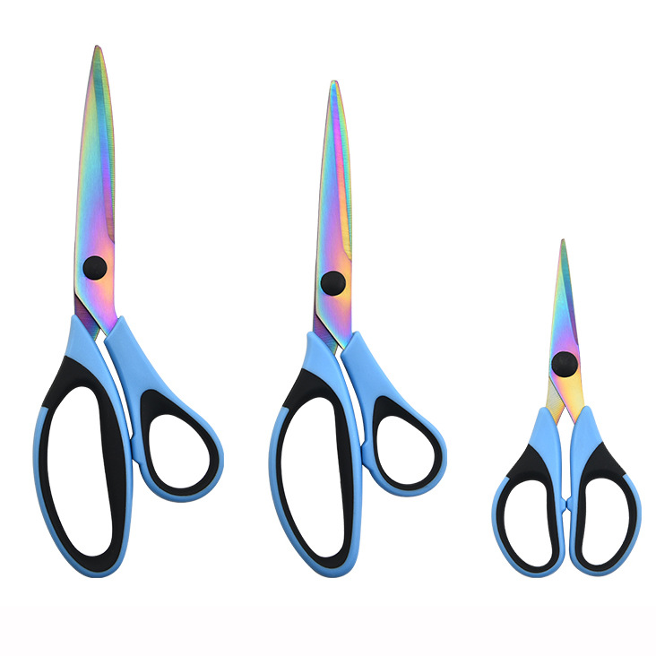 Color Titanium Scissors Set Color Titanium Blades Stainless Steel Home Office Hand Cutting Sewing Scissors Sewing Fabric Scissors image