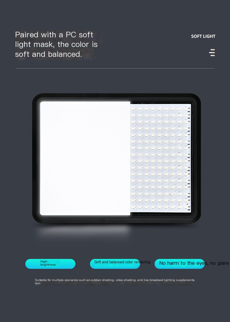 LED panel light close-up