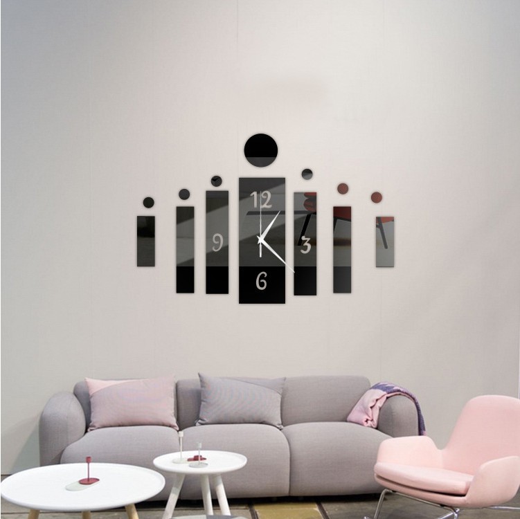 Mirror Wall Clock in Room